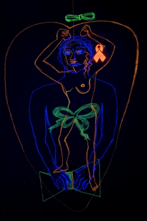 Blacklight muurschildering